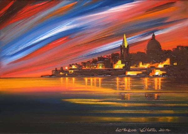 Valletta-lights-painting